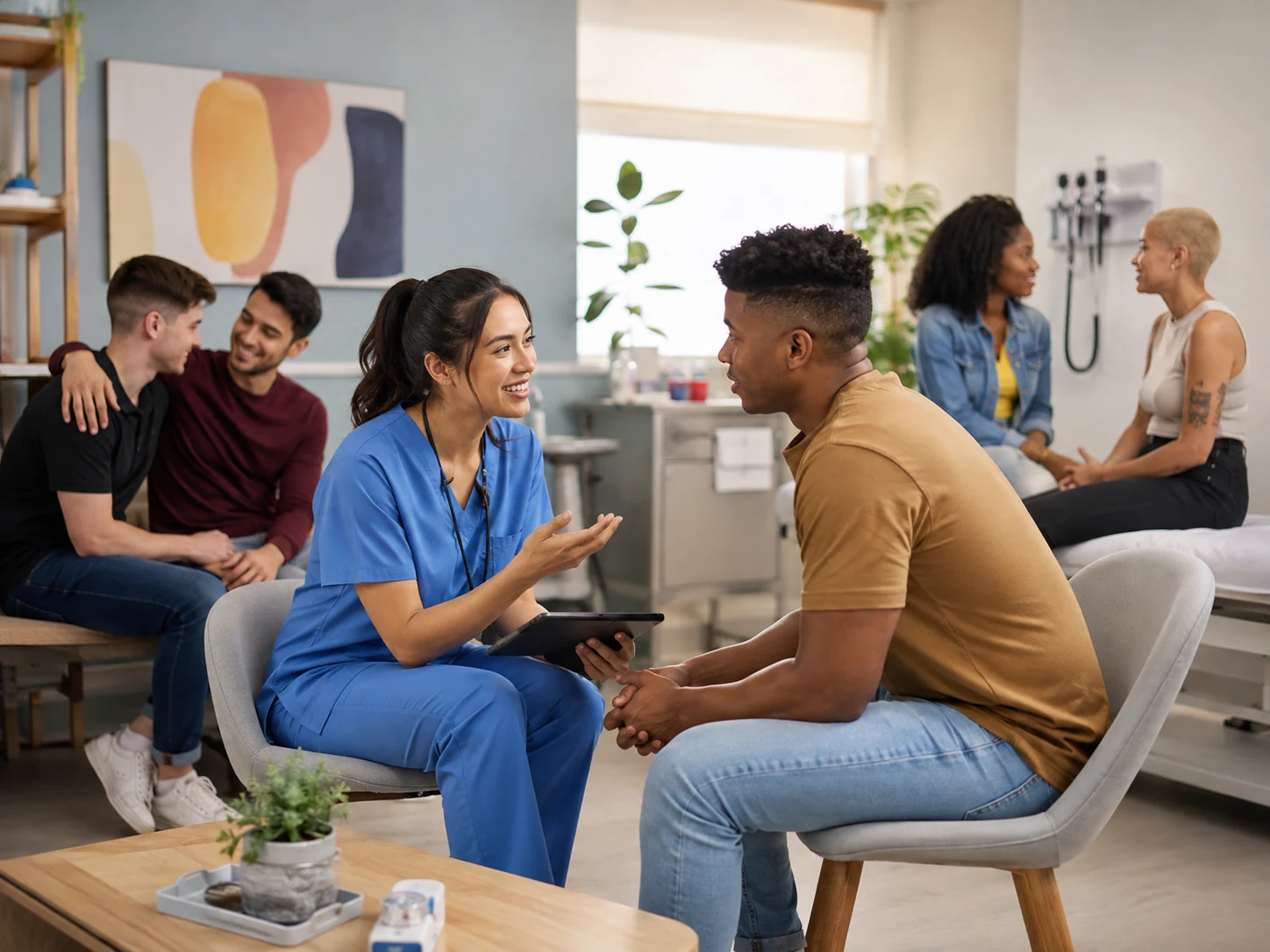 Inclusive sexual health consultation for diverse young adult patients